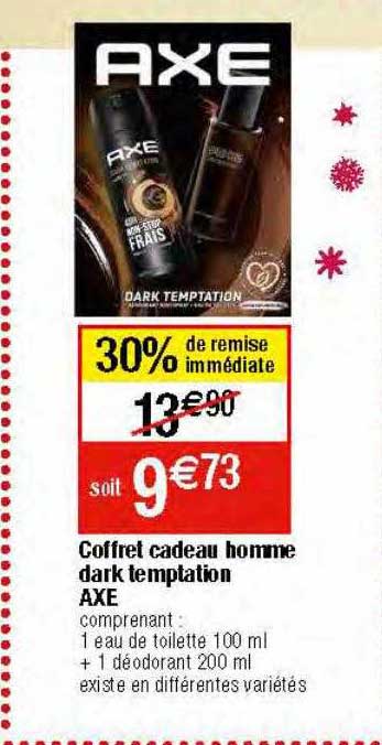 coffret cadeau homme dark temptation axe