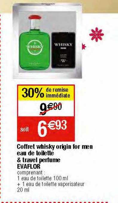 coffret whisky origin for men eau de toilette & travel perfume evaflor