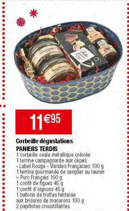 corbeille dégustations paniers terdis