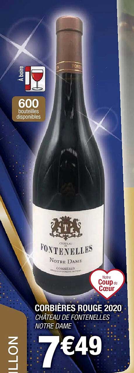 corbières rouge 2020 château de fontenelles notre dame