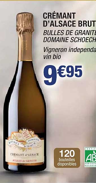 crémant d'alsace brut bulles de granite domaine schoech