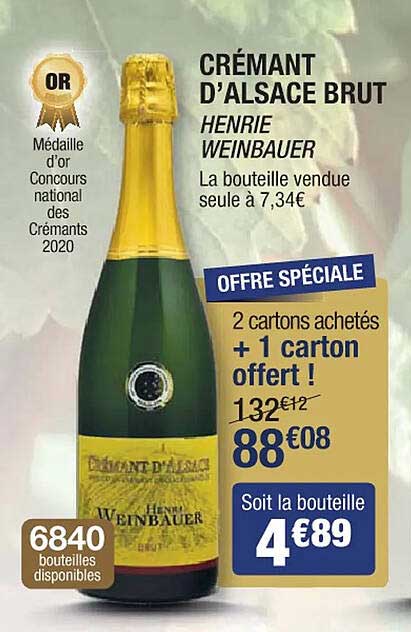 crémant d'alsace brut henrie weinbauer