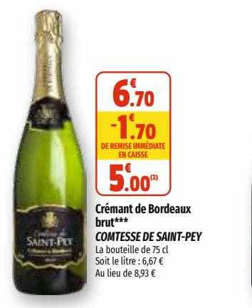 crémant de bordeaux brut comtesse de saint-pey