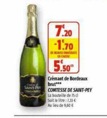 crémant de bordeaux brut comtesse de saint-pey