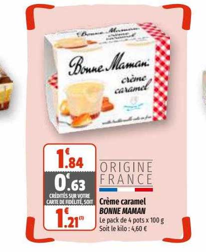 crème caramel bonne maman