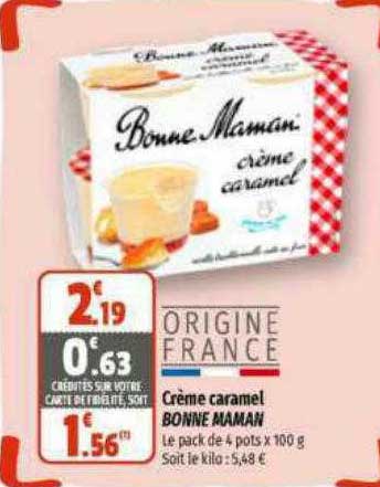 crème caramel bonne maman