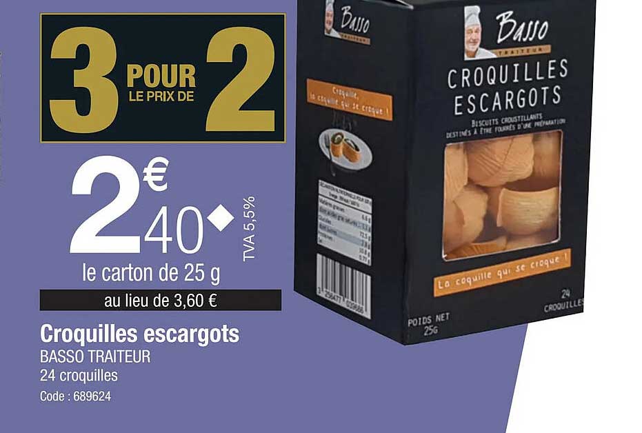 croquilles escargots basso traiteur