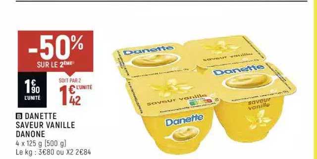 Danette Saveur Vanille Danone