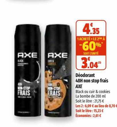 déodorant 48h non stop frais axe