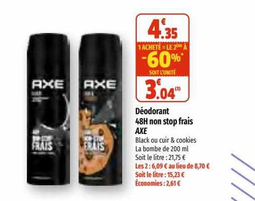 déodorant 48h non stop frais axe