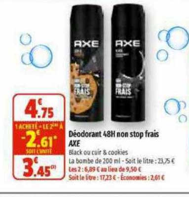 déodorant 48h non stop frais axe
