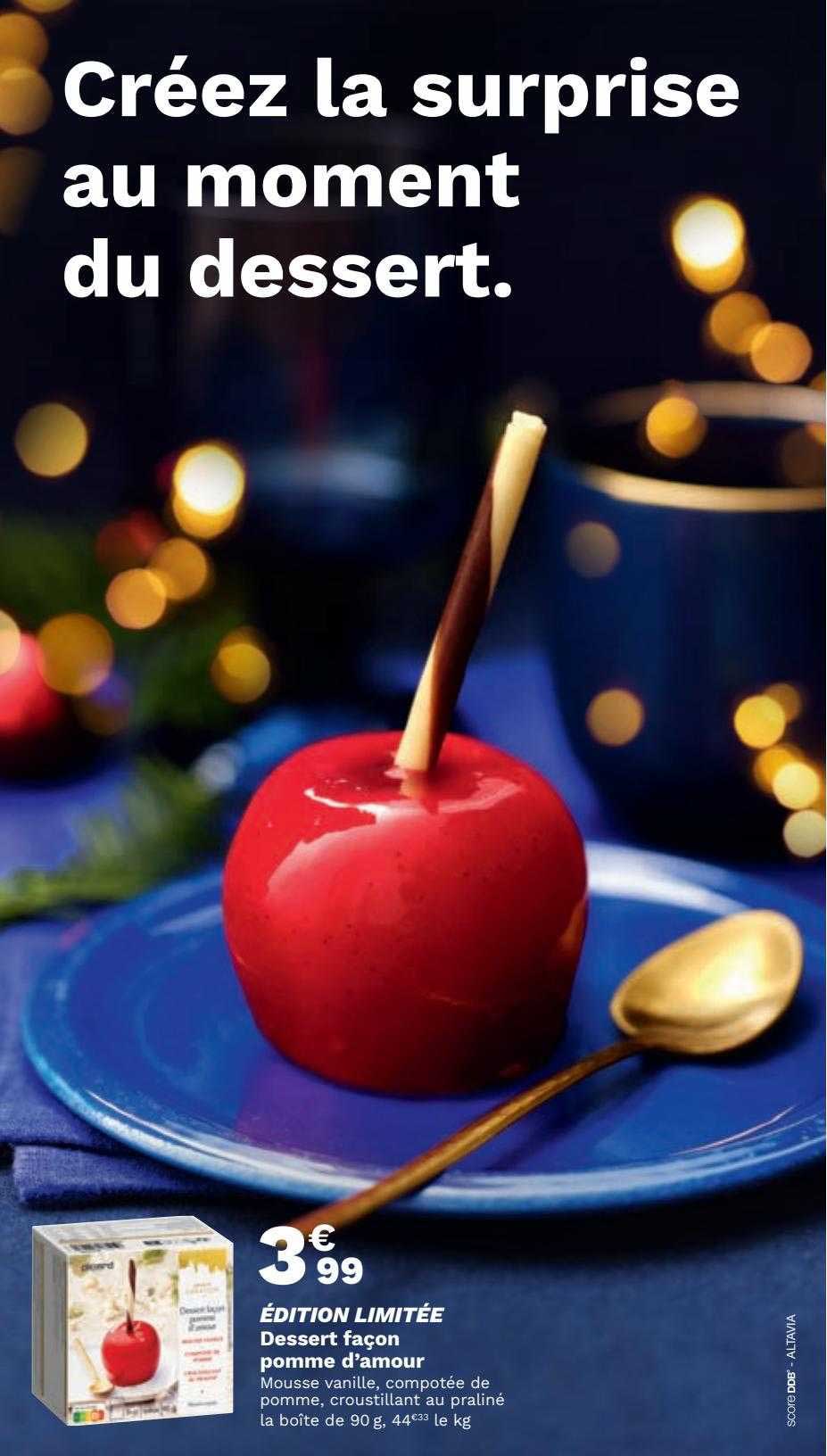 dessert façon pomme d'amour