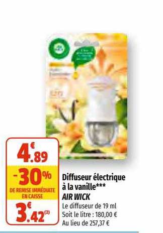 diffuseur électrique à la vanille air wick