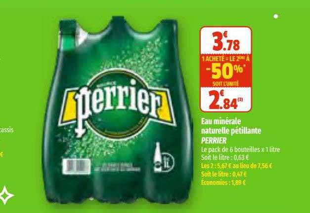 Eau Minérale Naturelle Pétillante Perrier