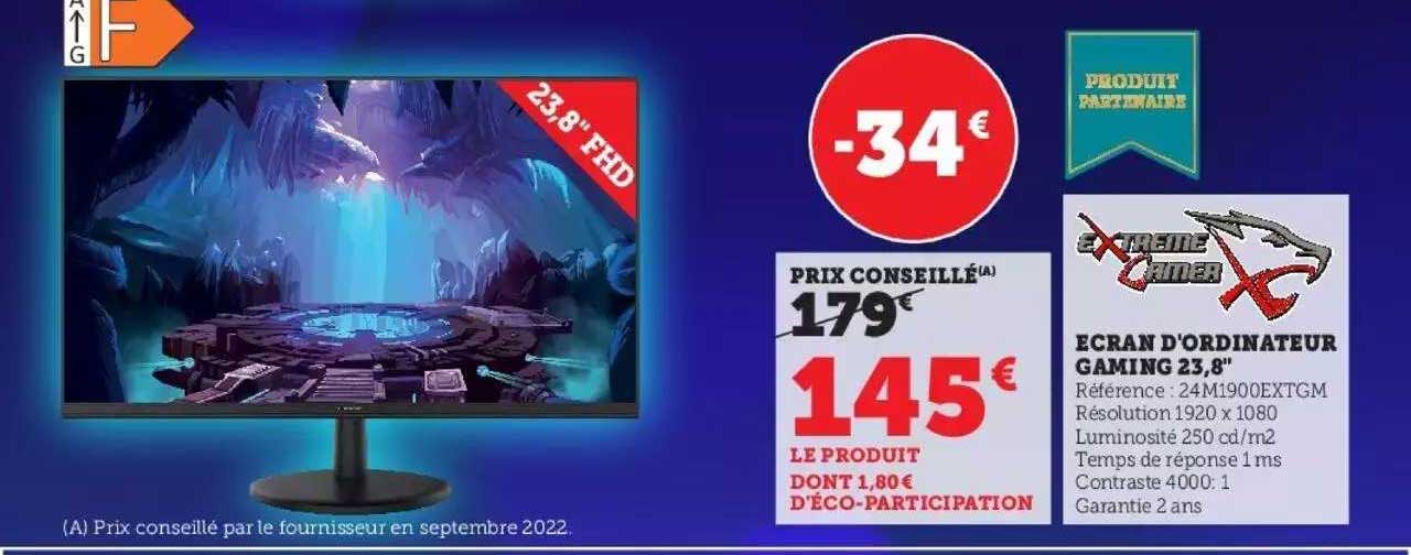 écran d'ordinateur gaming 23,8"