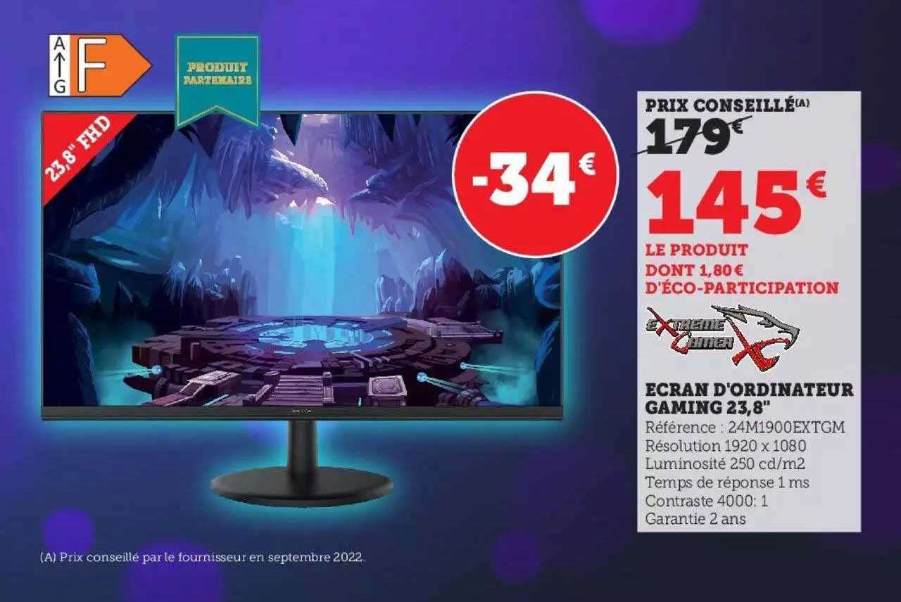 écran d'ordinateur gaming 23,8"