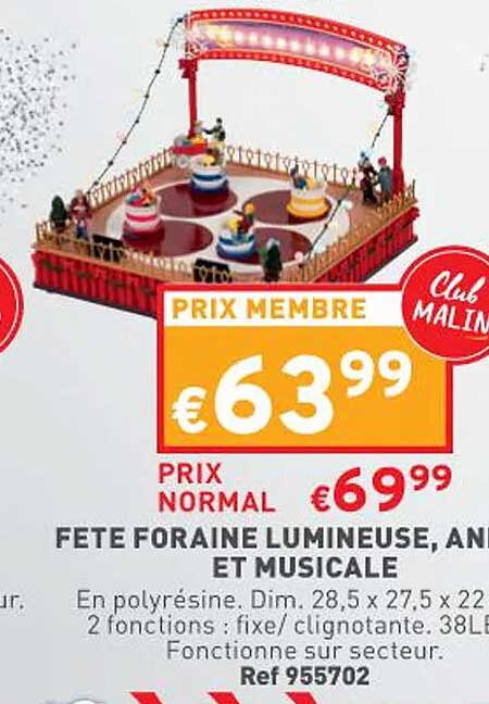 fête foraine lumineuse, animé et musicale