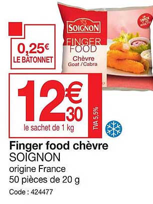 finger food chèvre soignon