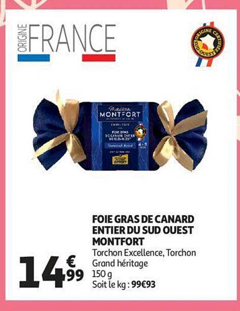 foie gras de canard entier du sud ouest montfort