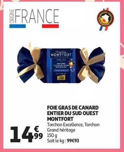 foie gras de canard entier du sud ouest montfort