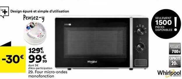 four micro-ondes monofonction whirlpool