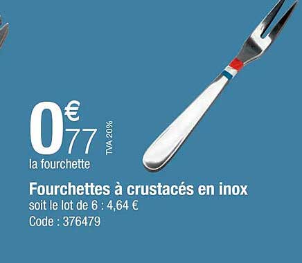 fourchettes à crustacés en inox