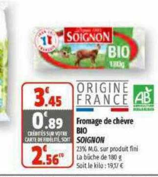 Fromage De Chèvre Bio Soignon