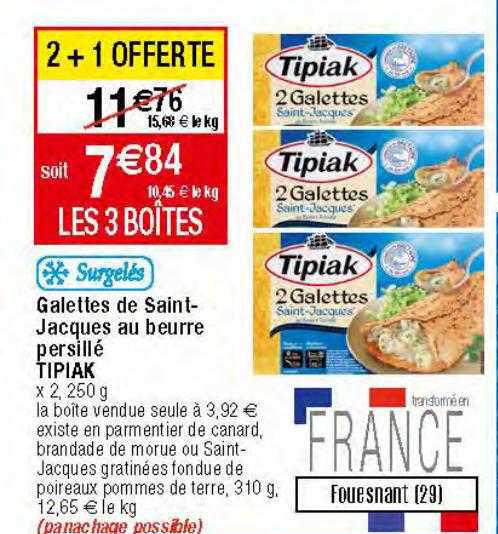 galettes de saint-jacques au beurre persillé tipiak