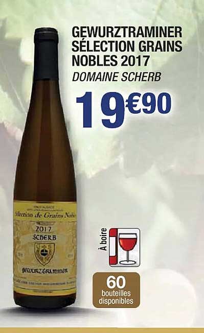 gewurztraminer sélection grains nobles 2017 domaine scherb