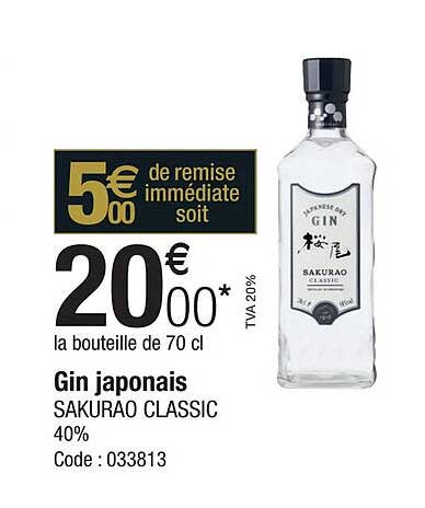 Gin Japonais Sakurao Classic 40%
