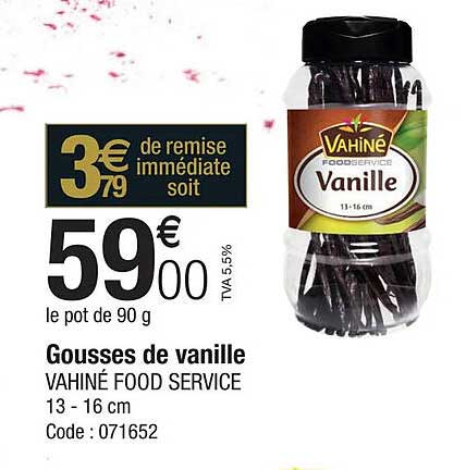 gousses de vanille vahiné food service