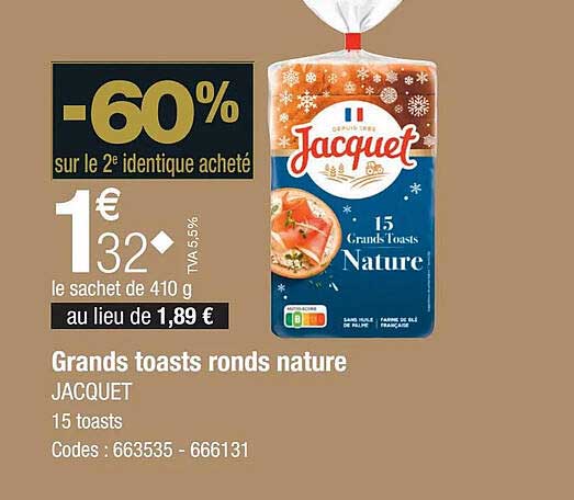 grands toasts ronds nature jacquet