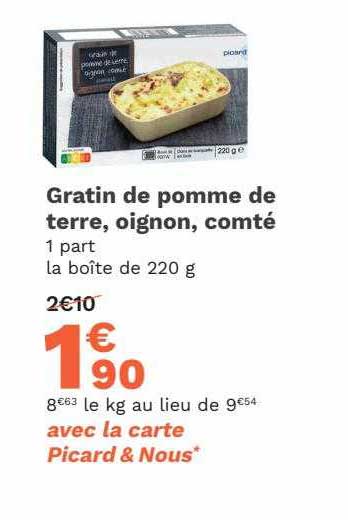 Gratin De Pomme De Terre Oignon Comté