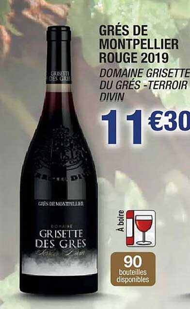 grés de montpellier rouge 2019 domaine grisette du grés - terroir divin