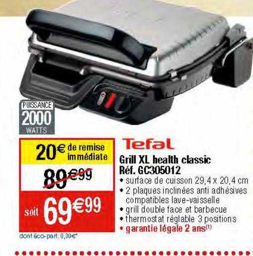 grill xl health classic tefal