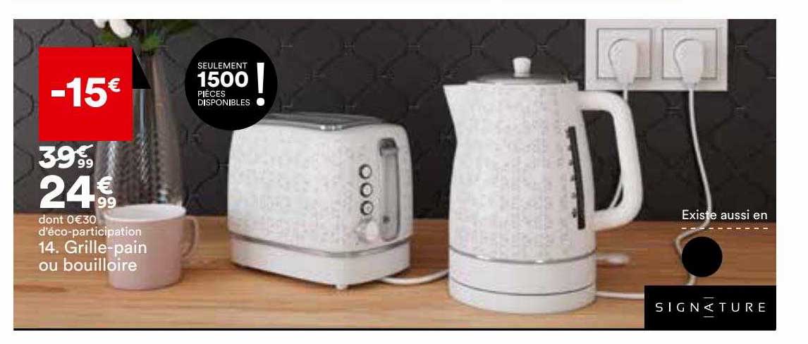 grille-pain ou bouilloire signature