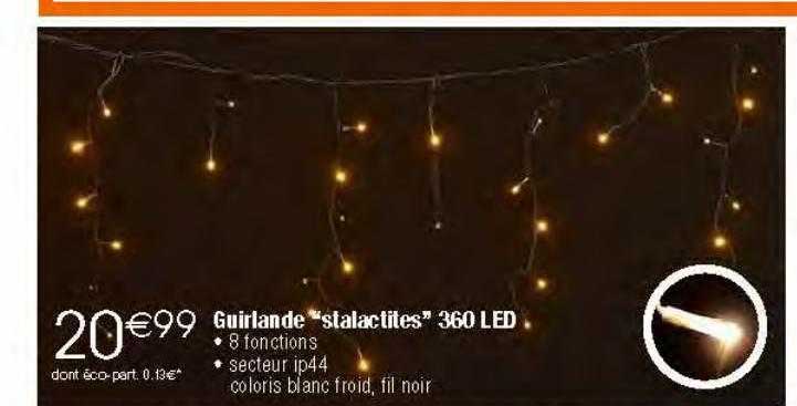guirlande "stalactites" 360 led