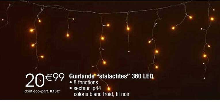 guirlande "stalactites" 360 led