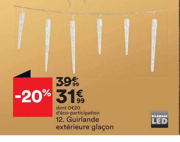 guirlande extérieure glaçon