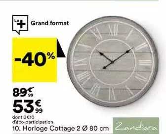 Horloge Cottage 2 ø 80 Cm Zandiara