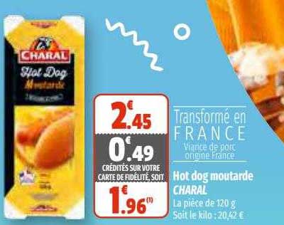 Hot Dog Moutarde Charal