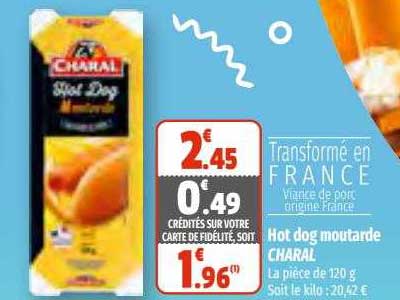 hot dog moutarde charal