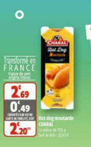 hot dog moutarde charal