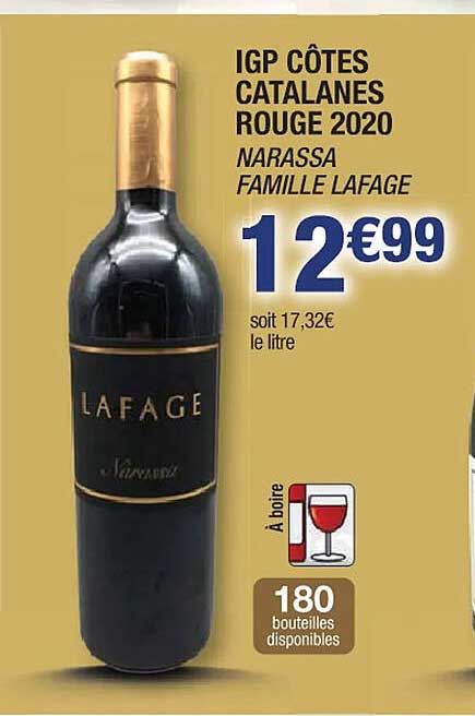 igp côtes catalanes rouge 2020 narassa famille lafage