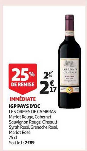 igp pays d'oc les ormes de cambras