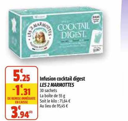 Infusion Cocktail Digest Les 2 Marmottes
