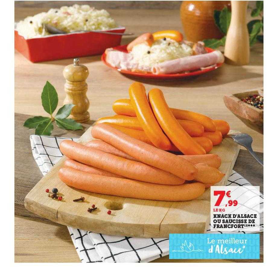 knack d'alsace ou saucisse de francfort