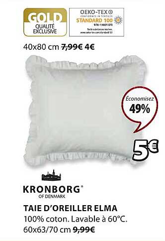 kronborg taie d'oreiller elma