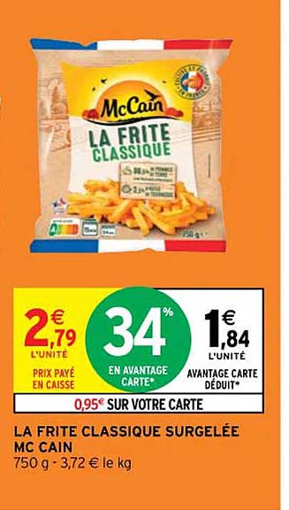 la frite classique surgelée mc cain