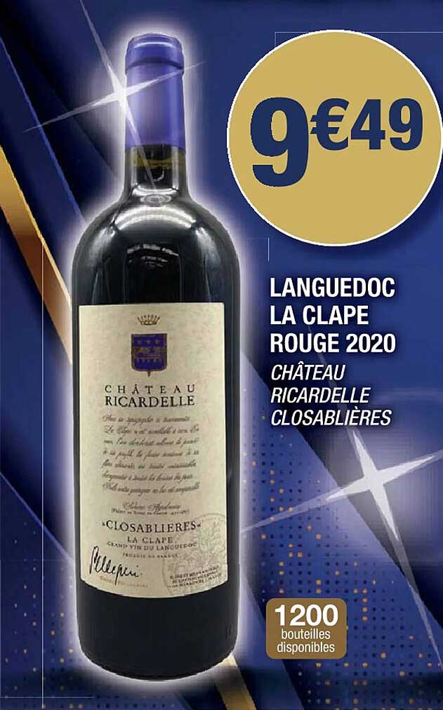 languedoc la clape rouge 2020 château ricardelle closablières